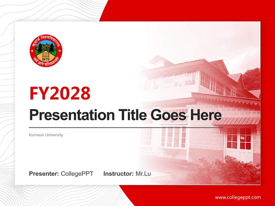 Kumaun University Academic Presentation/Research Findings Report PPT Template4:3 ratio PPT effect preview image5
