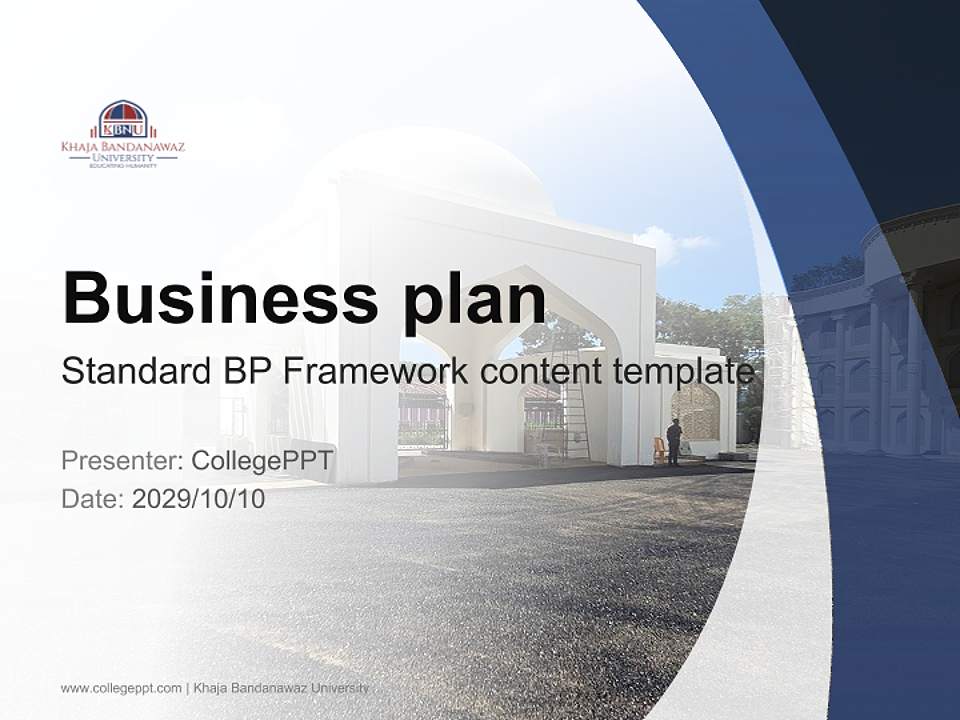Khaja Bandanawaz University Competition/Entrepreneurship Contest PPT Template4:3 ratio PPT effect preview image9