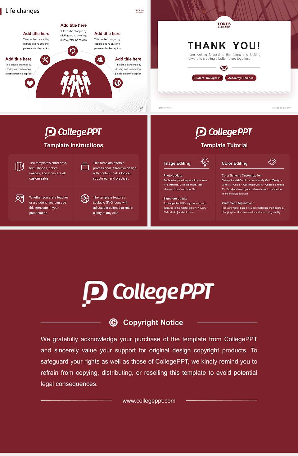 Lords University National Scholarship Defense PPT Template4:3 ratio PPT effect preview image4