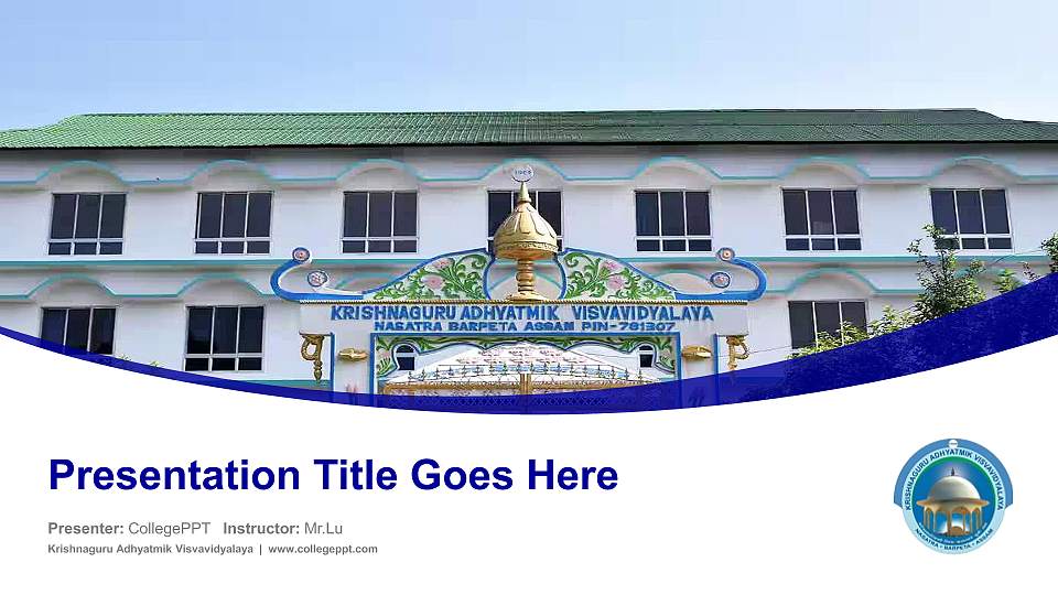 Krishnaguru Adhyatmik Visvavidyalaya Course/Courseware Creation PPT Template16:9 ratio PPT effect preview image
