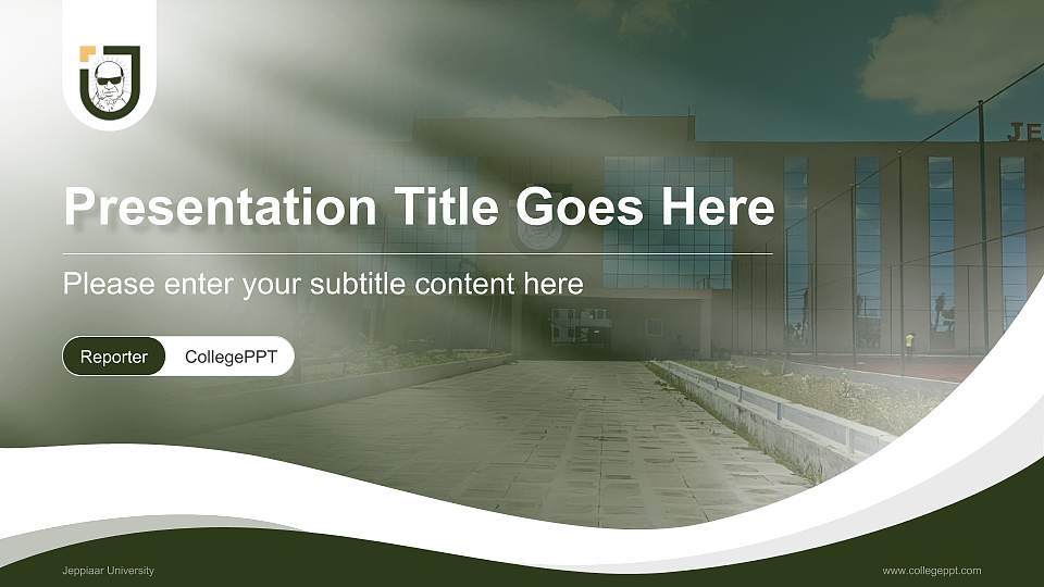 Jeppiaar University Lecture Sharing and Networking Event PPT Template16:9 ratio PPT effect preview image