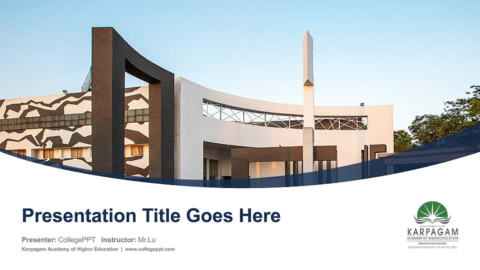 Karpagam Academy of Higher Education Course/Courseware Creation PPT Template16:9 ratio PPT effect preview image