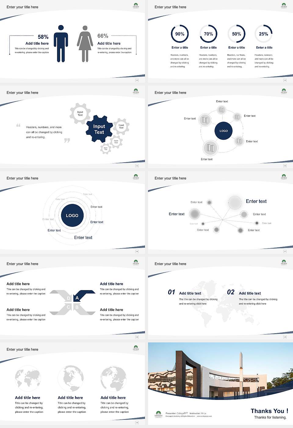 Karpagam Academy of Higher Education Course/Courseware Creation PPT Template16:9 ratio PPT effect preview image4