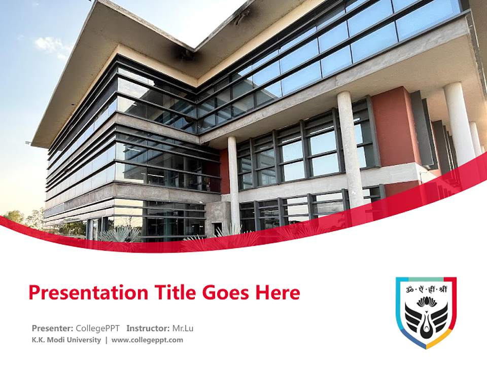 K.K. Modi University Course/Courseware Creation PPT Template4:3 ratio PPT effect preview image5