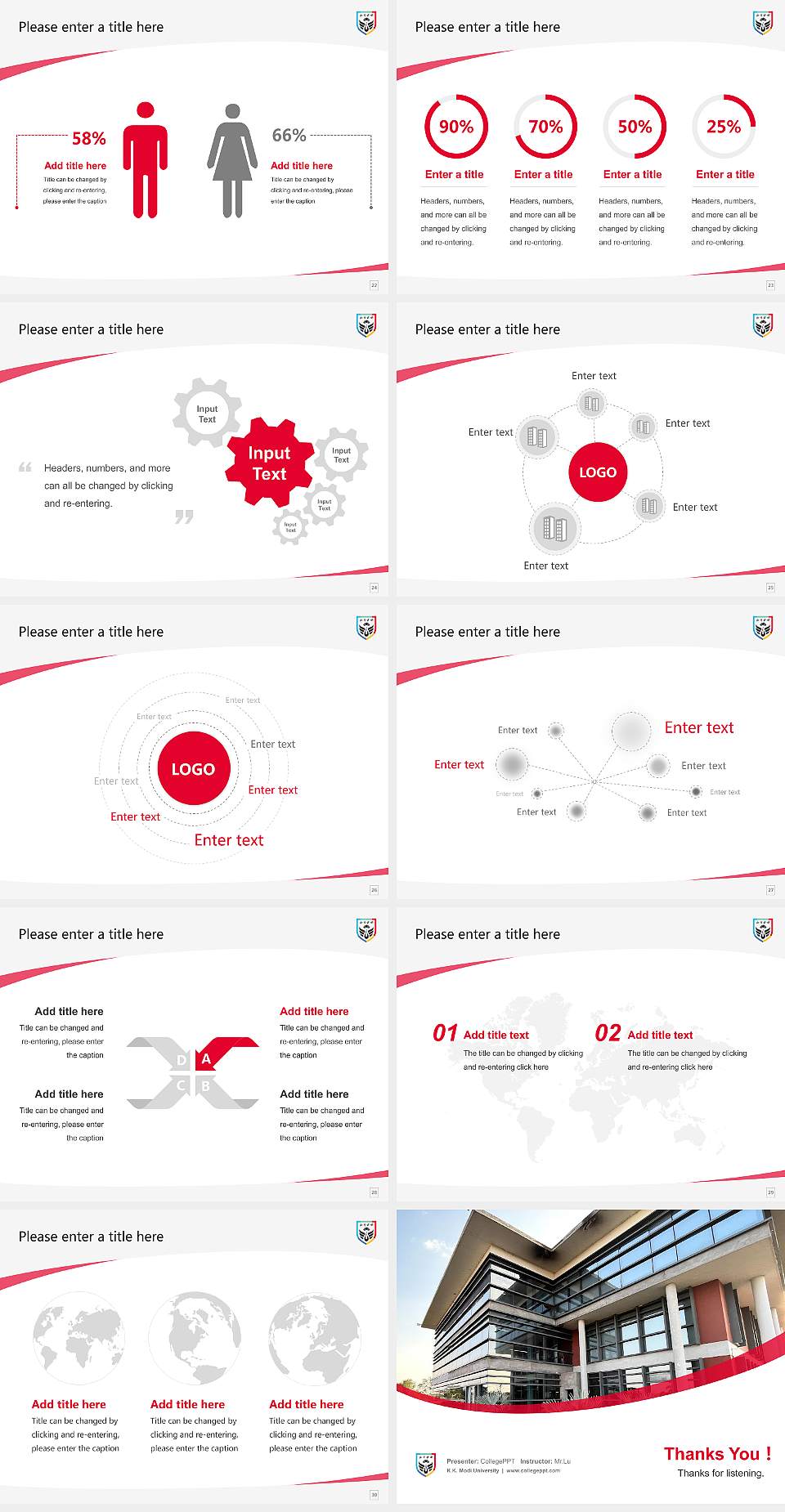 K.K. Modi University Course/Courseware Creation PPT Template4:3 ratio PPT effect preview image4
