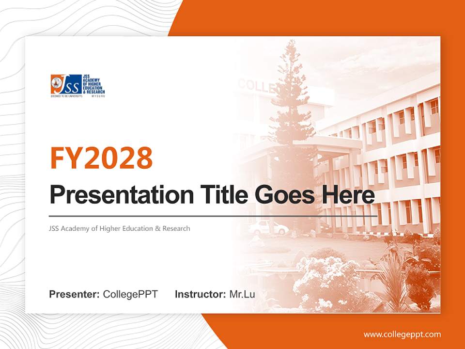 JSS Academy of Higher Education & Research Academic Presentation/Research Findings Report PPT Template4:3 ratio PPT effect preview image5