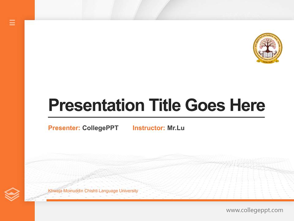 Khwaja Moinuddin Chishti Language University Thesis Proposal/Graduation Defense PPT Template4:3 ratio PPT effect preview image5