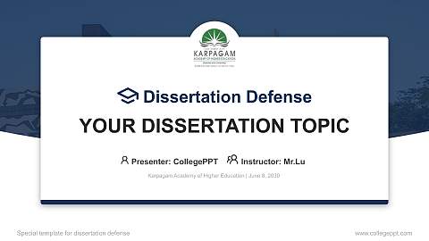 Karpagam Academy of Higher Education Graduation Thesis Defense PPT Template