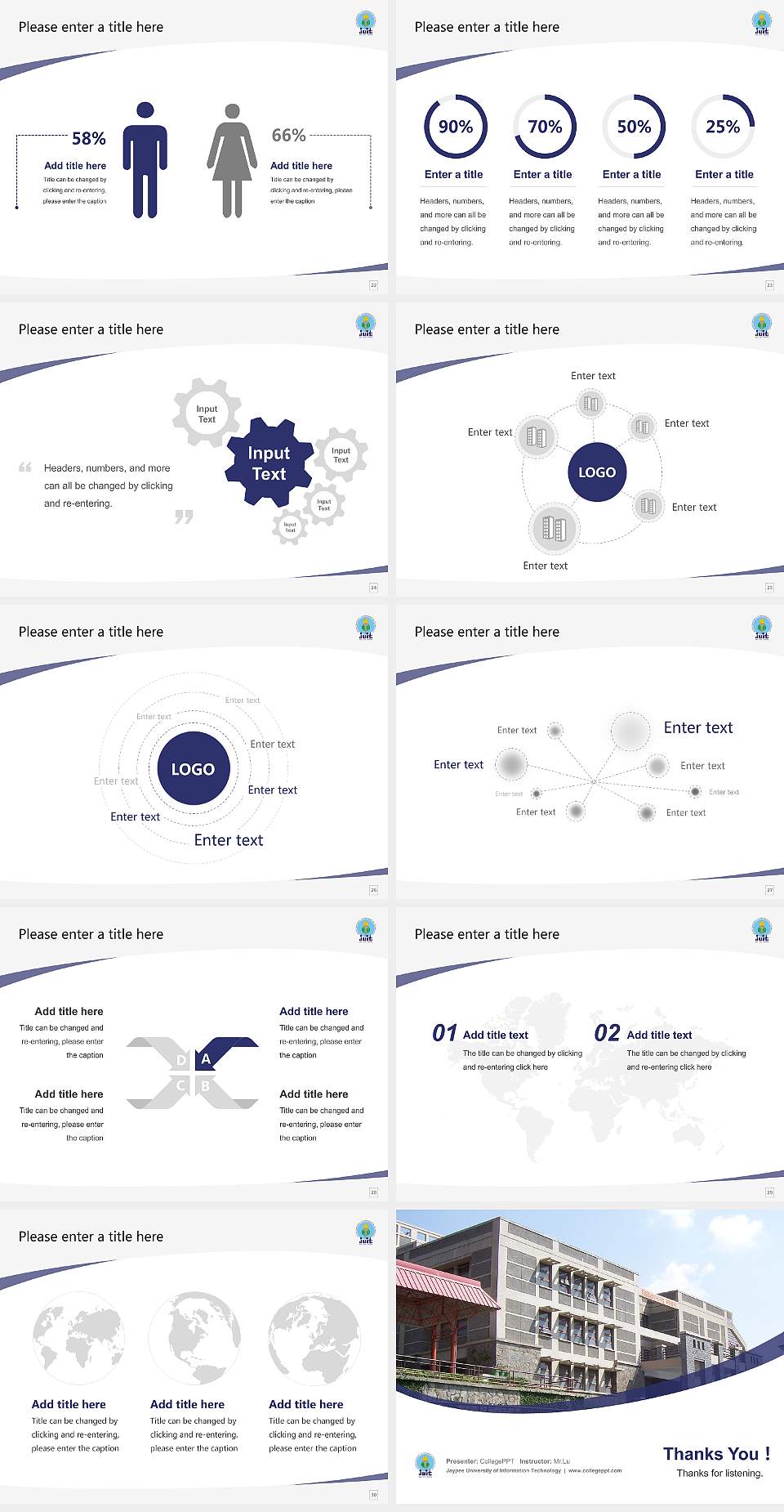 Jaypee University of Information Technology Course/Courseware Creation PPT Template4:3 ratio PPT effect preview image4