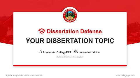 Kumaun University Graduation Thesis Defense PPT Template