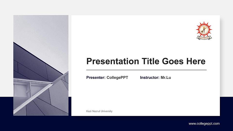Kazi Nazrul University General PPT Template16:9 ratio PPT effect preview image