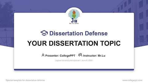 Jaypee University-Anoopshahr Graduation Thesis Defense PPT Template