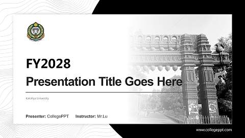 Kakatiya University Academic Presentation/Research Findings Report PPT Template