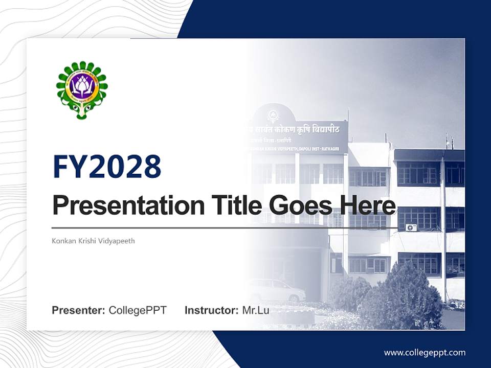 Konkan Krishi Vidyapeeth Academic Presentation/Research Findings Report PPT Template4:3 ratio PPT effect preview image5