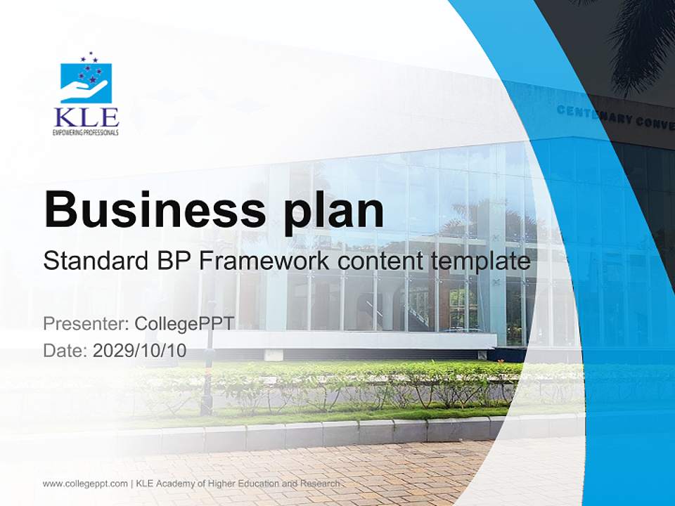 KLE Academy of Higher Education and Research Competition/Entrepreneurship Contest PPT Template4:3 ratio PPT effect preview image9