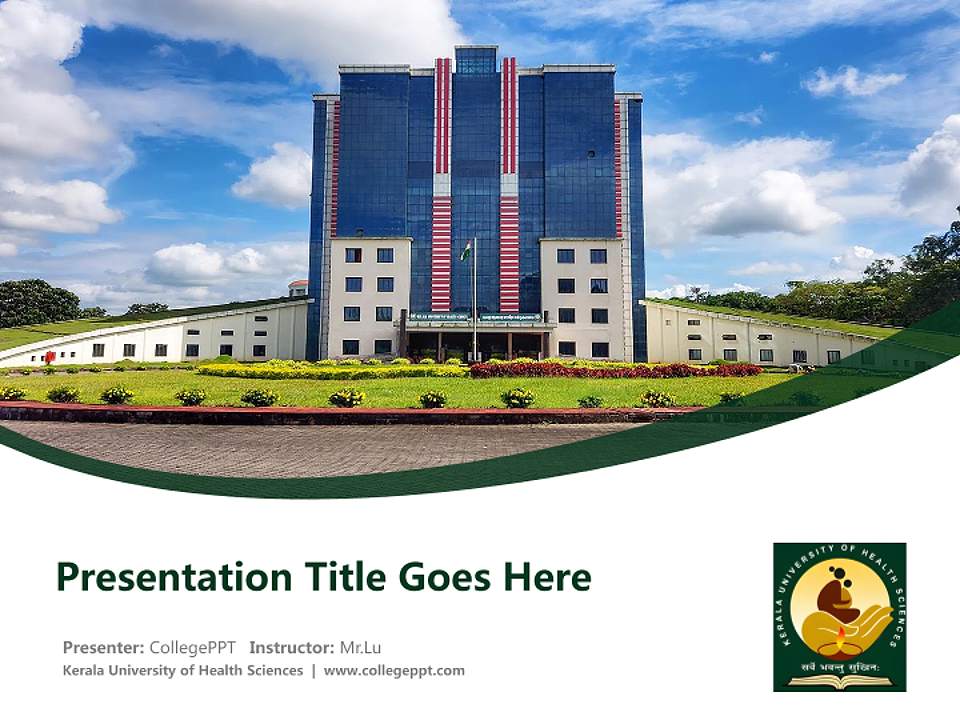 Kerala University of Health Sciences Course/Courseware Creation PPT Template4:3 ratio PPT effect preview image5