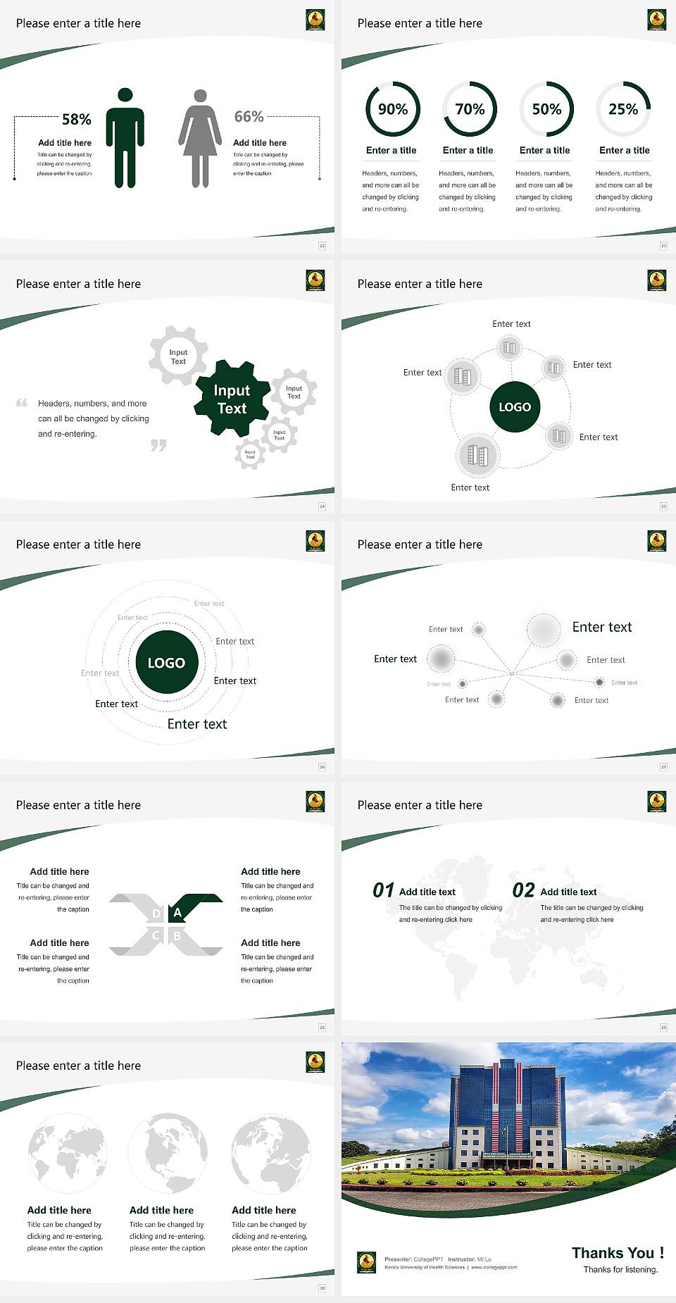 Kerala University of Health Sciences Course/Courseware Creation PPT Template4:3 ratio PPT effect preview image4