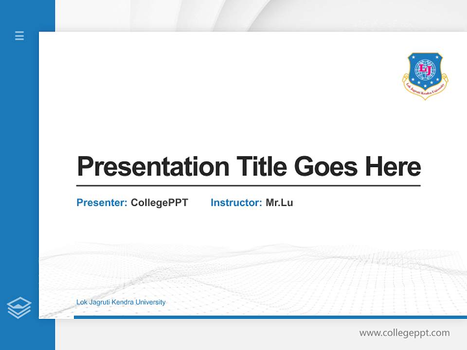 Lok Jagruti Kendra University Thesis Proposal/Graduation Defense PPT Template4:3 ratio PPT effect preview image5