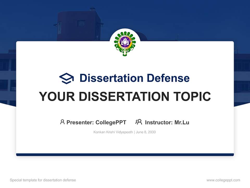 Konkan Krishi Vidyapeeth Graduation Thesis Defense PPT Template4:3 ratio PPT effect preview image7
