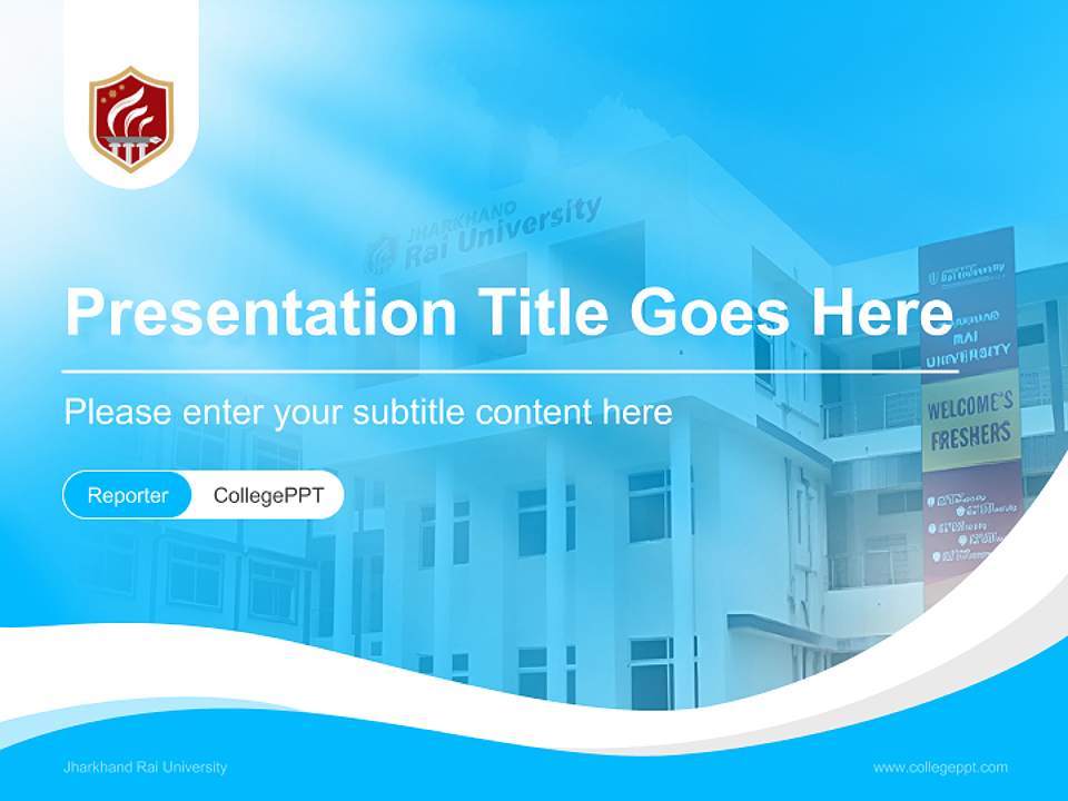 Jharkhand Rai University Lecture Sharing and Networking Event PPT Template4:3 ratio PPT effect preview image4