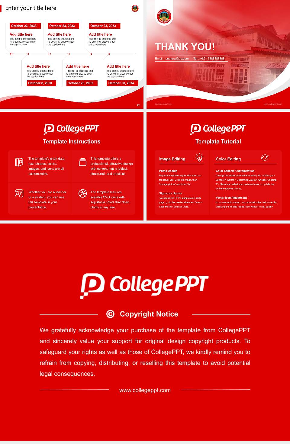 Kumaun University Lecture Sharing and Networking Event PPT Template4:3 ratio PPT effect preview image4