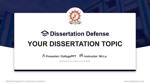 Kazi Nazrul University Graduation Thesis Defense PPT Template