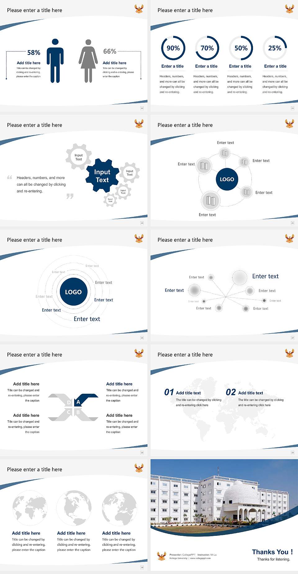 Kalinga University Course/Courseware Creation PPT Template4:3 ratio PPT effect preview image4