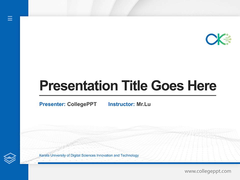 Kerala University of Digital Sciences Innovation and Technology Thesis Proposal/Graduation Defense PPT Template4:3 ratio PPT effect preview image5