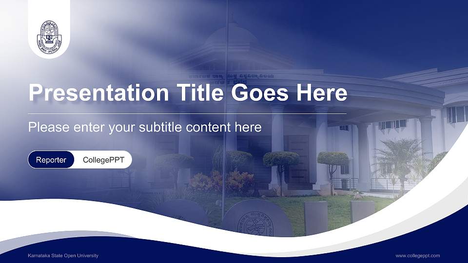 Karnataka State Open University Lecture Sharing and Networking Event PPT Template16:9 ratio PPT effect preview image