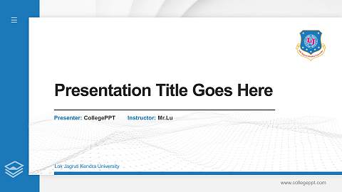 Lok Jagruti Kendra University Thesis Proposal/Graduation Defense PPT Template