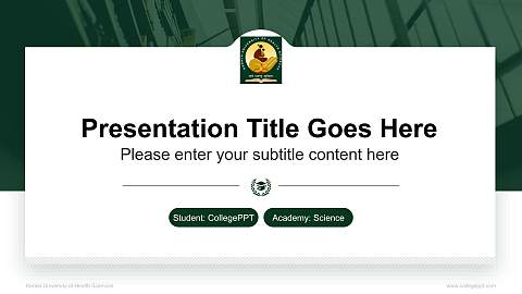 Kerala University of Health Sciences National Scholarship Defense PPT Template