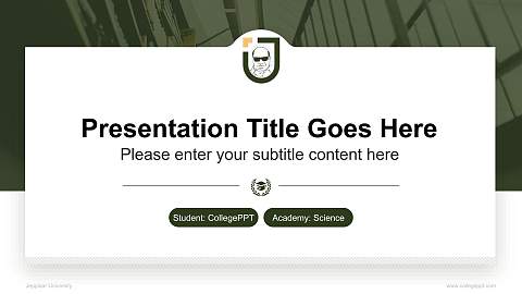 Jeppiaar University National Scholarship Defense PPT Template