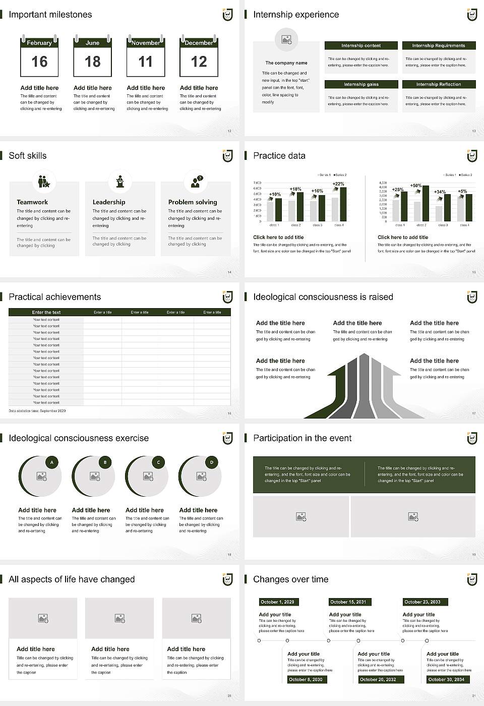 Jeppiaar University National Scholarship Defense PPT Template16:9 ratio PPT effect preview image3