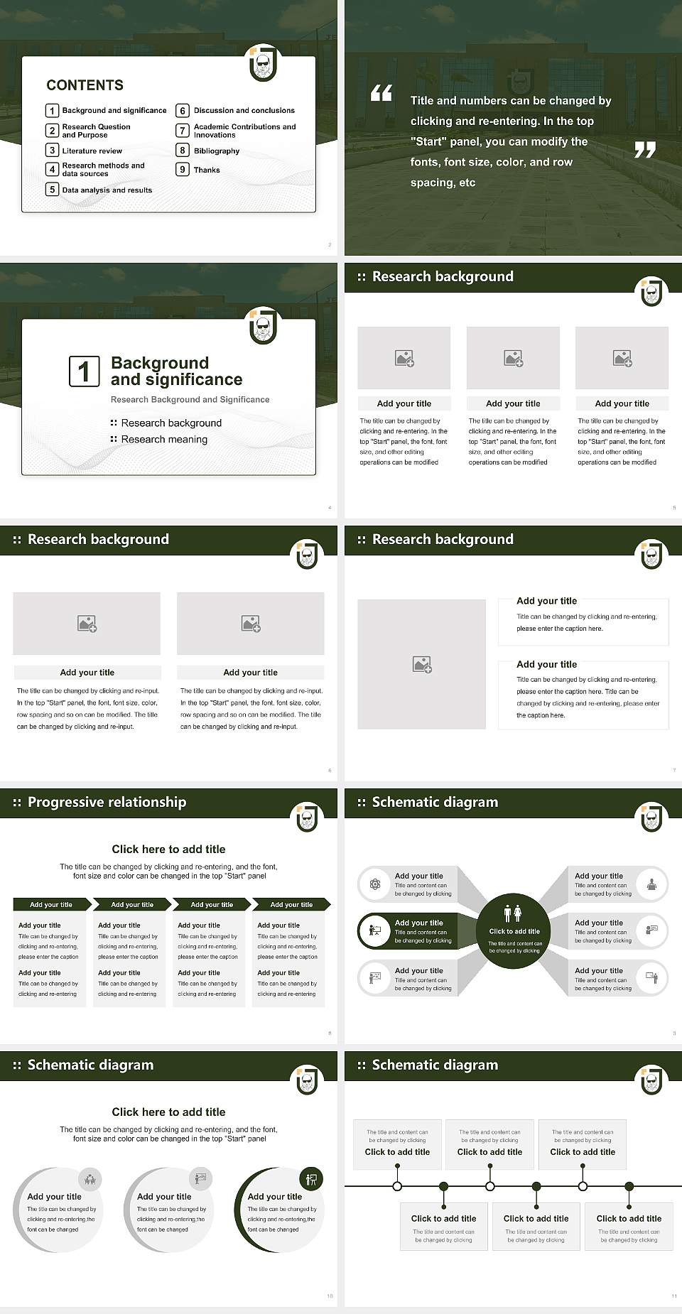 Jeppiaar University Graduation Thesis Defense PPT Template4:3 ratio PPT effect preview image2