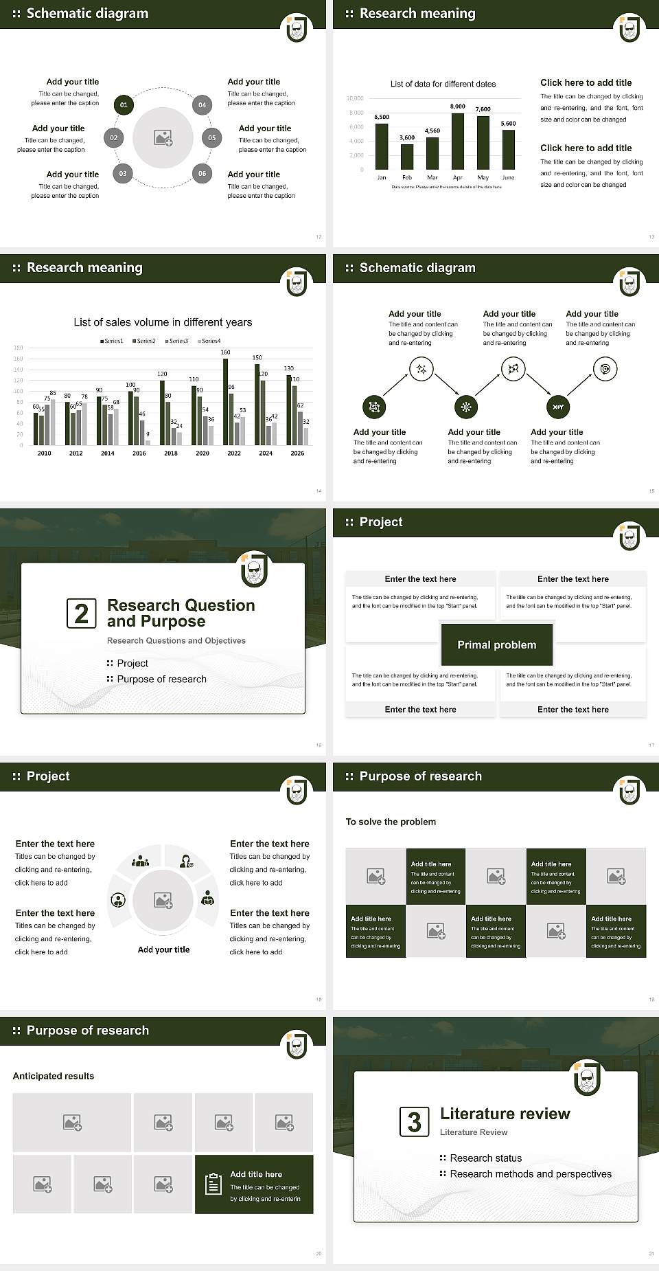 Jeppiaar University Graduation Thesis Defense PPT Template4:3 ratio PPT effect preview image3