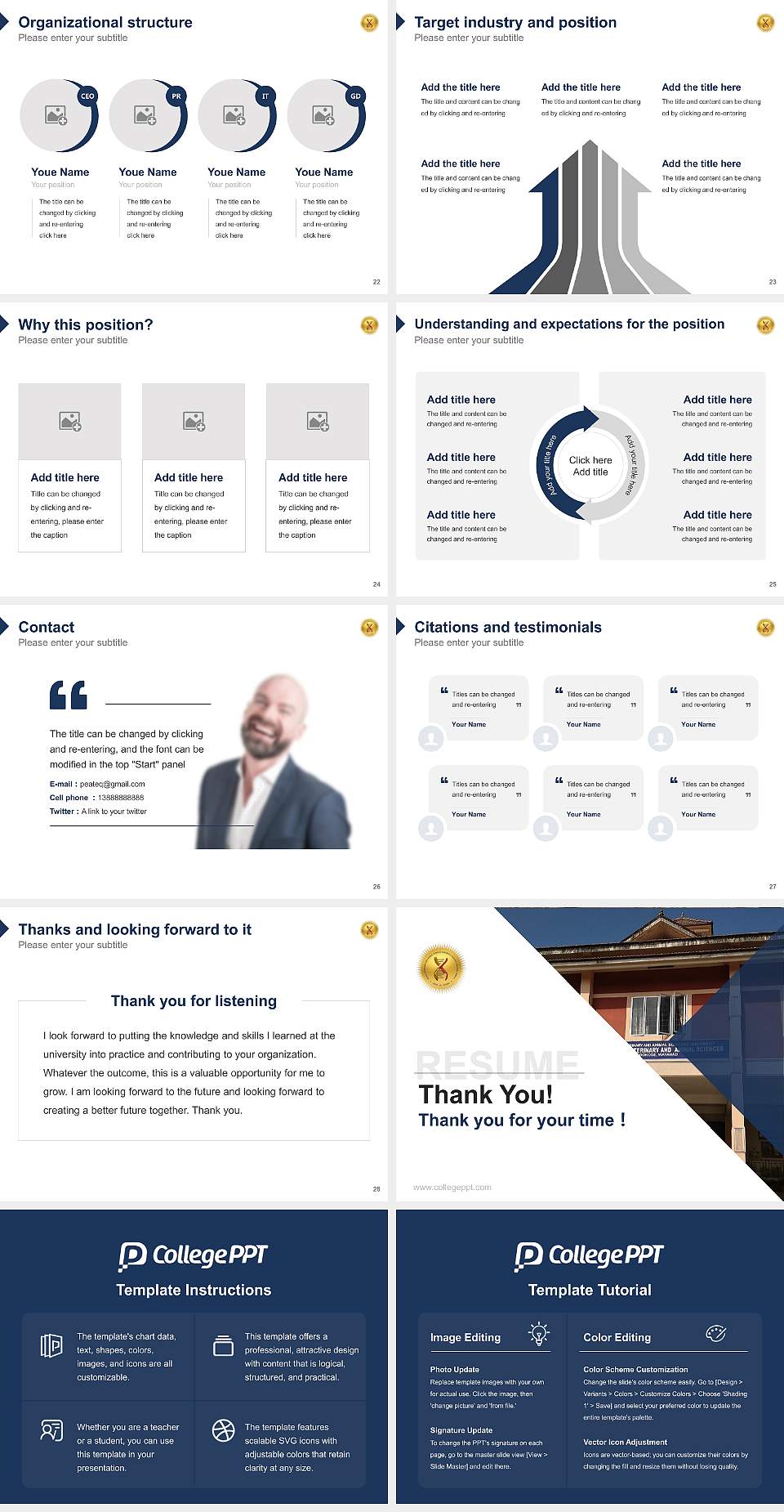 Kerala Veterinary and Animal Sciences University Resume PPT Template4:3 ratio PPT effect preview image4