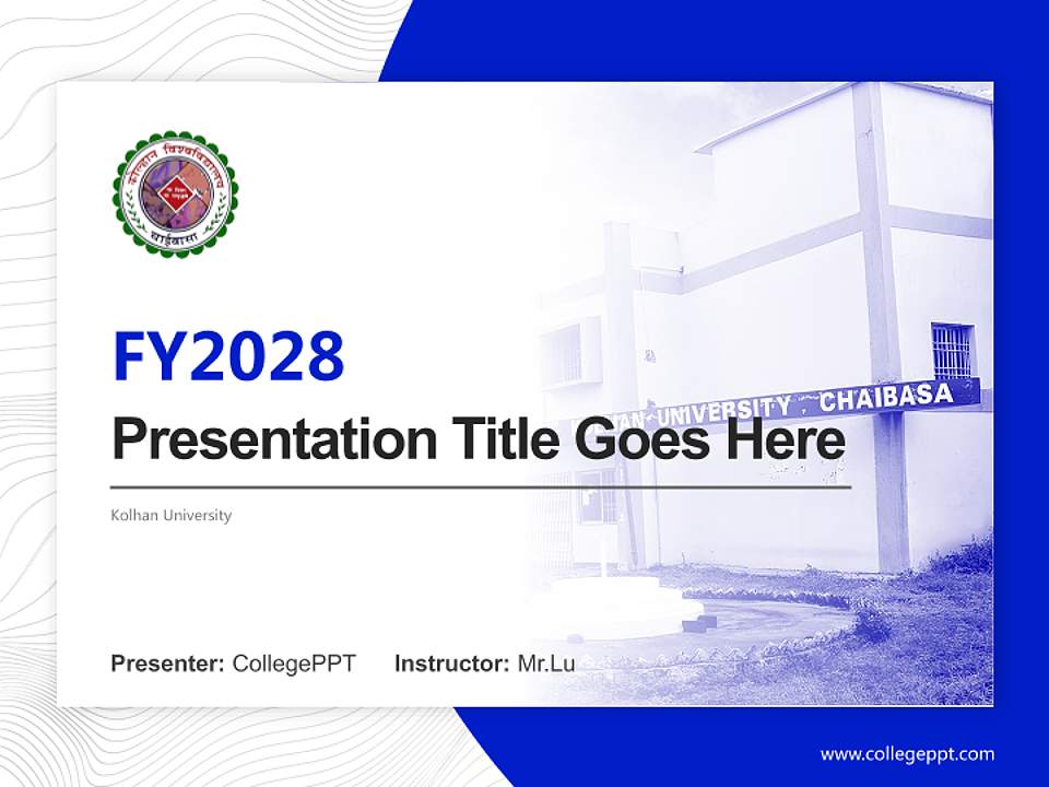 Kolhan University Academic Presentation/Research Findings Report PPT Template4:3 ratio PPT effect preview image5