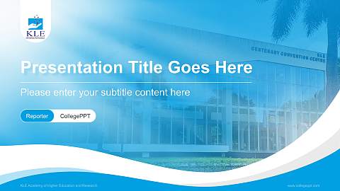 KLE Academy of Higher Education and Research Lecture Sharing and Networking Event PPT Template