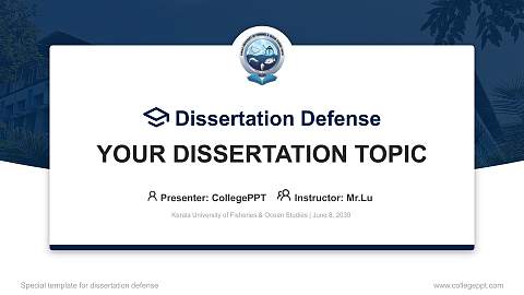 Kerala University of Fisheries & Ocean Studies Graduation Thesis Defense PPT Template