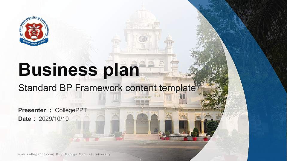 King George Medical University Competition/Entrepreneurship Contest PPT Template16:9 ratio PPT effect preview image