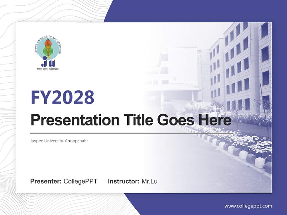 Jaypee University-Anoopshahr Academic Presentation/Research Findings Report PPT Template4:3 ratio PPT effect preview image5