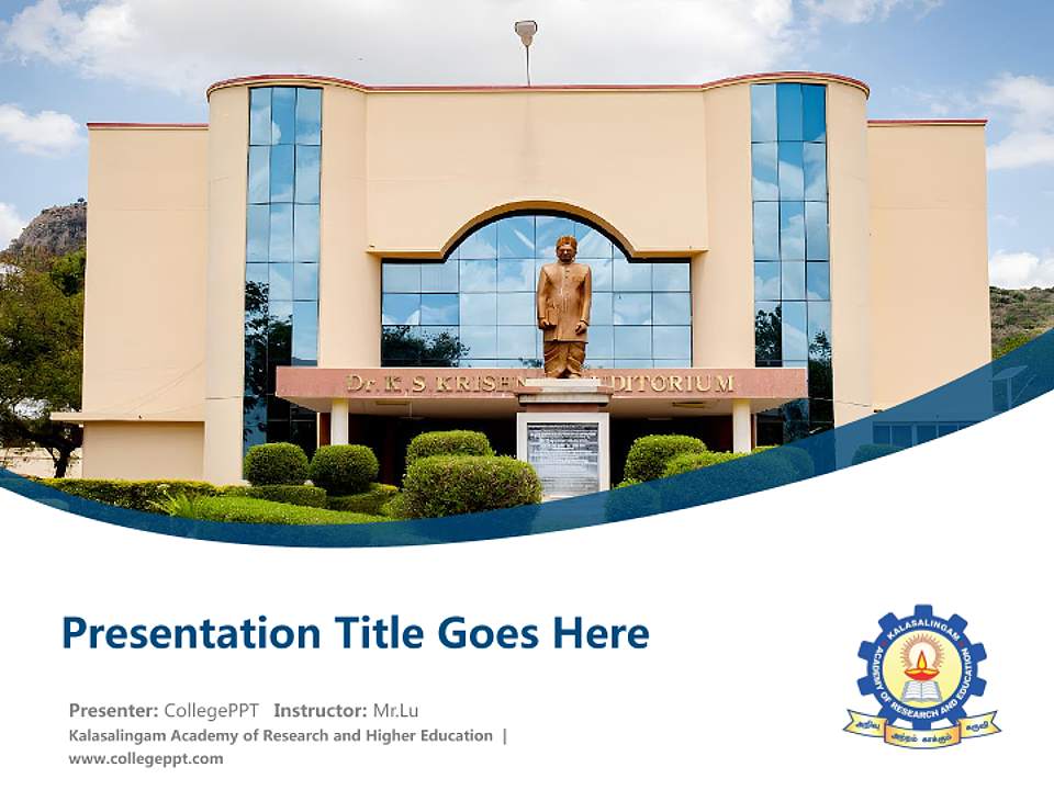 Kalasalingam Academy of Research and Higher Education Course/Courseware Creation PPT Template4:3 ratio PPT effect preview image5