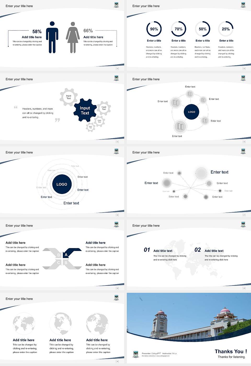Karnataka University Course/Courseware Creation PPT Template16:9 ratio PPT effect preview image4