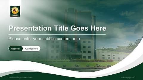 Kerala University of Health Sciences Lecture Sharing and Networking Event PPT Template
