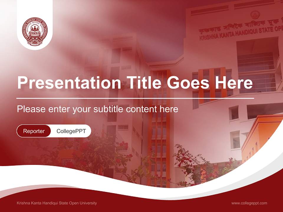 Krishna Kanta Handiqui State Open University Lecture Sharing and Networking Event PPT Template4:3 ratio PPT effect preview image4