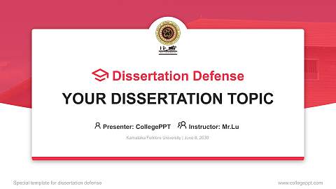 Karnataka Folklore University Graduation Thesis Defense PPT Template