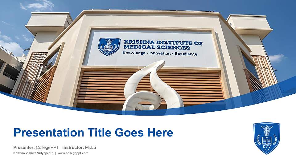 Krishna Vishwa Vidyapeeth Course/Courseware Creation PPT Template16:9 ratio PPT effect preview image