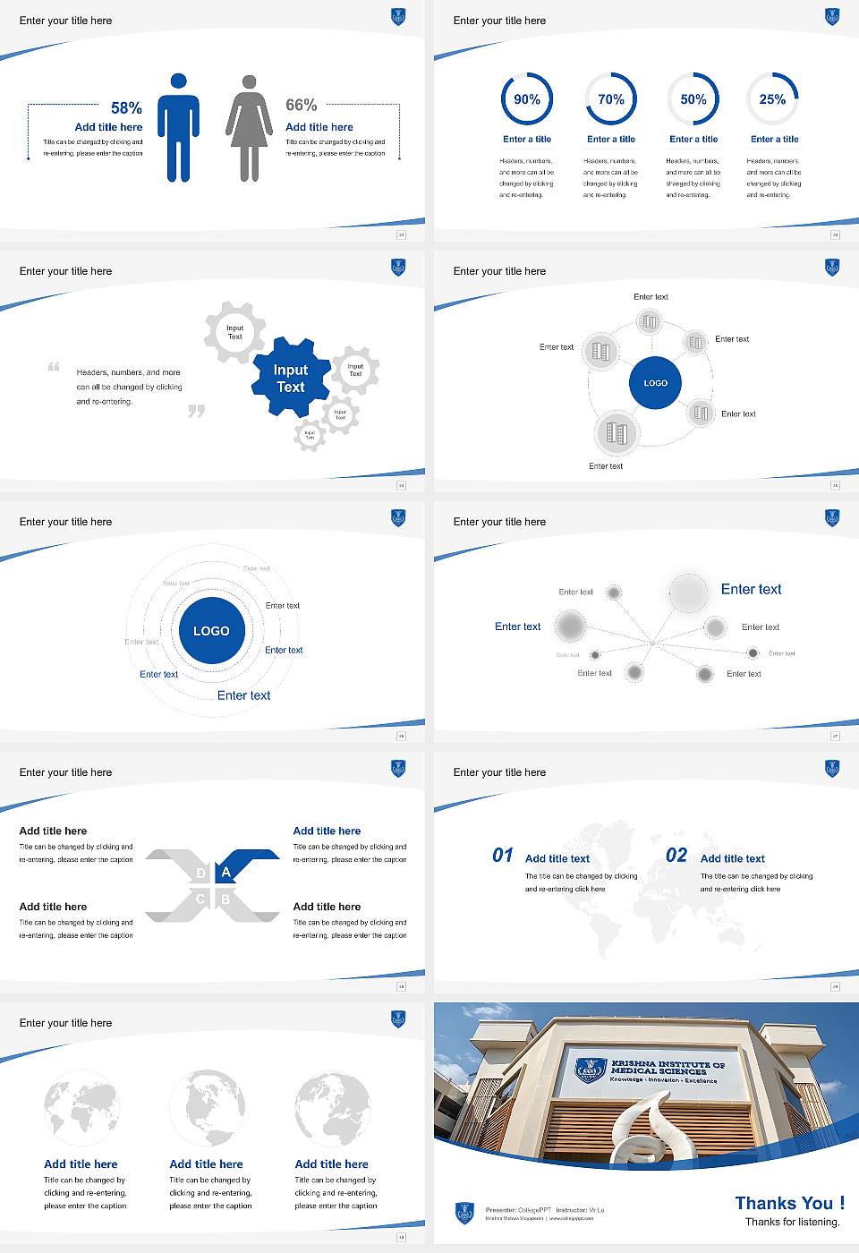 Krishna Vishwa Vidyapeeth Course/Courseware Creation PPT Template16:9 ratio PPT effect preview image4
