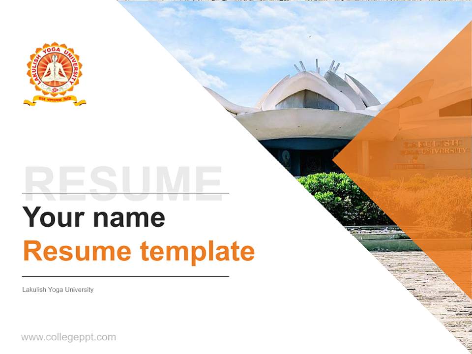 Lakulish Yoga University Resume PPT Template4:3 ratio PPT effect preview image5