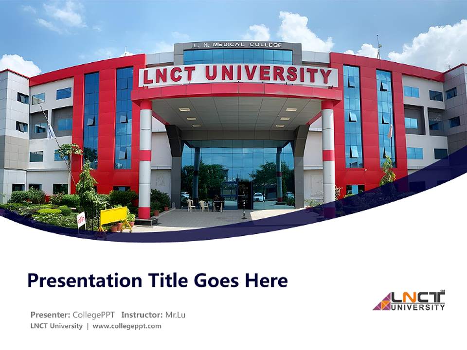 LNCT University Course/Courseware Creation PPT Template4:3 ratio PPT effect preview image5